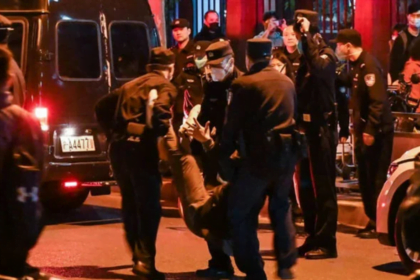 A BBC reporter covering the COVID protests gets arrested by China