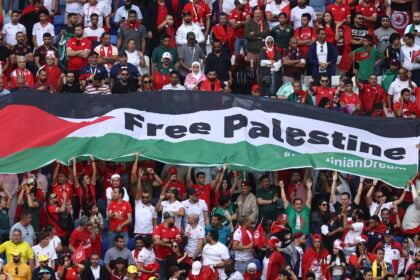 At the World Cup in Qatar Palestinian flags were flown