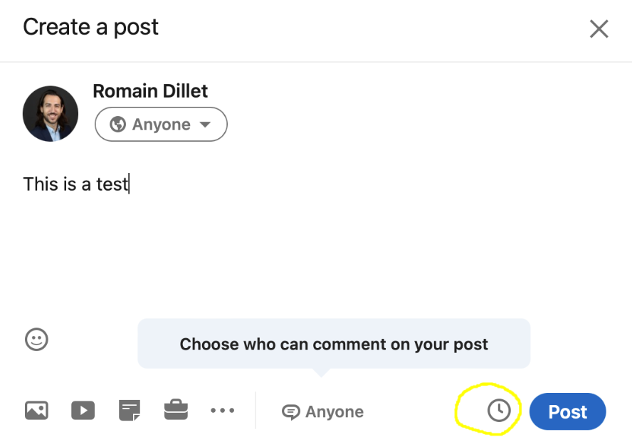 Users can schedule posts using a new feature on LinkedIn