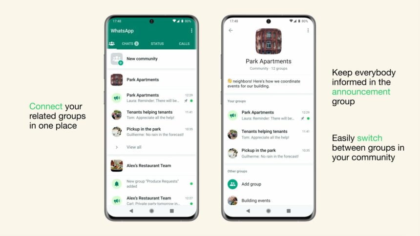Users of WhatsApp will soon be able to join related group chats under Communities